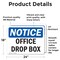 Signmission Office Drop Box, 24 in W x Rectangle, Vinyl Decal OS-2PACK-NS-D-1824-L-16935 - alternate 2